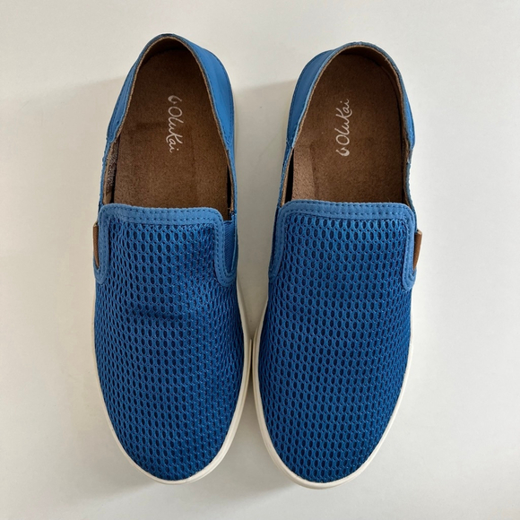 OluKai Pehuea Slip-On Sneakers Nautical Blue Mesh Breathable US 8 NWOT - Picture 6 of 11